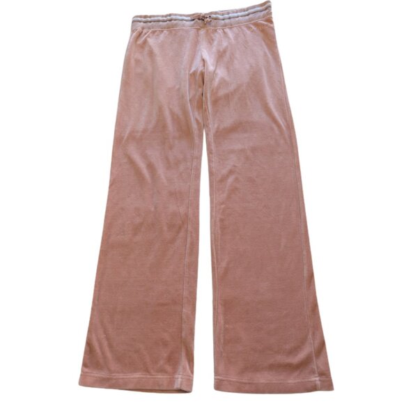 Y2K Blush Pink Women's Velour BCBG Max Azria Lounge Pants Size L - Picture 4 of 13